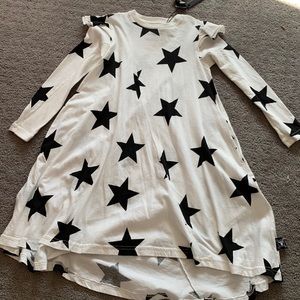NWT NUNUNU RUFFLE SLEEVE 360 STAR DRESS SIZE 4-5